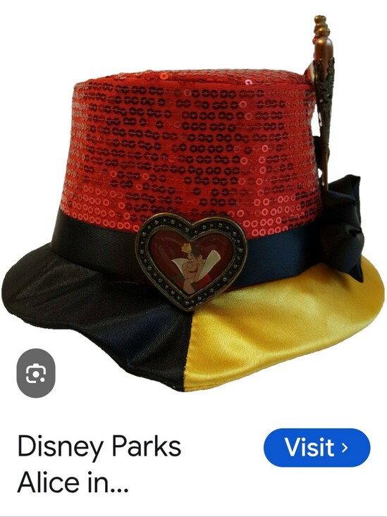 Disney Accessories - NWT Disney Parks Queen of Hearts mini top hat fascinator
